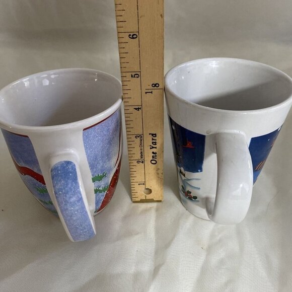 Christmas Mugs Lot Of 2 Coffee Hot Chocolate Cups Lovett Snowman, Santa ceramic - Picture 11 of 13